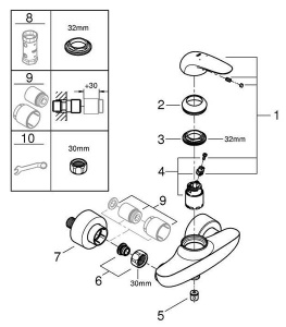Смеситель для душа Grohe Eurostyle Solid 23722LS3