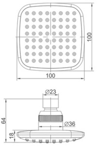 Верхний душ Ledeme L19