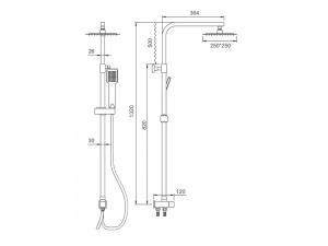 Душевая стойка Ledeme L72400-1