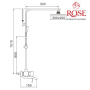 Душевая стойка Rose R1556F