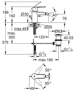 Смеситель для биде Grohe Eurostyle Cosmopolitan 33565002