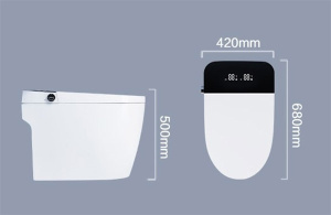 Умный приставной унитаз SantiLine SL-5035 с функцией биде