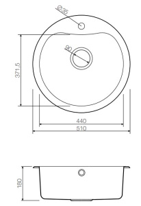 Кухонная мойка Omoikiri Saroma 51-IN