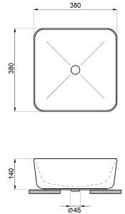 Умывальник Wellsee Mint 338101000