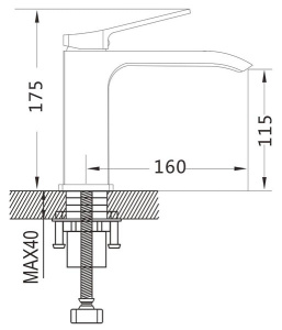 Смеситель для умывальника Shevanik S4101H / S4101T
