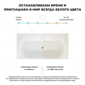 Акриловая ванна Wellsee Dream For More 237901000, 181х90