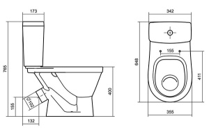 Напольный унитаз Santek Уно 1WH501613, белый