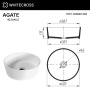 Умывальник Whitecross Agate белый матовый Solid Surface
