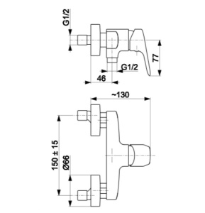 Смеситель для душа Armatura Abasha 5236-010-00