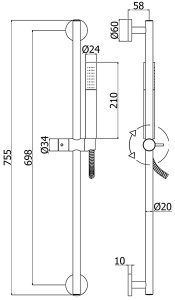 Душевой гарнитур Paffoni Life ZSAL135ST