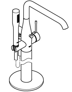 Смеситель для ванны Grohe Essence 23491DA1 / 23491DL1, теплый закат глянец