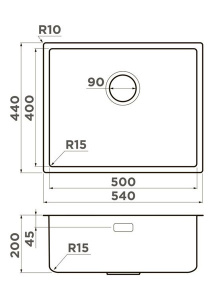 Кухонная мойка Omoikiri Tadzava 54-U/I-IN Ultra 15