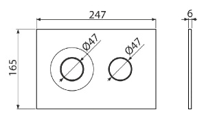 Кнопка для инсталляции AlcaPlast Dot.Dot M1976-2