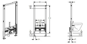 Система инсталляции для биде Geberit Duofix 111.520.00.1