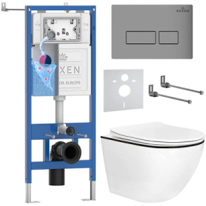 Комплект инсталляции 6 в 1 Roxen StounFix Dual Fresh 964800 с аромадозатором, сатин (хром матовый)