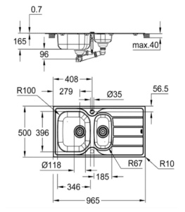 Кухонная мойка Grohe K300 31564SD1
