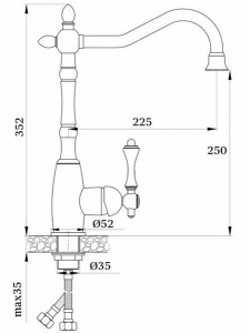 Смеситель для кухонной мойки Ganzer GZ77021-C