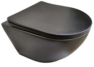 Подвесной унитаз Cerutti Sella Aria MB CT9160 безободковый с крышкой SoftClose