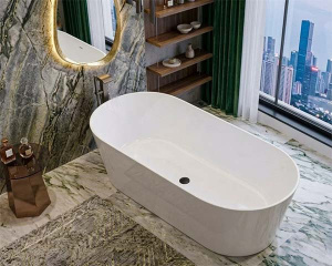 Ванна из искусственного камня Canterno Аликанте-1700 белый матовый Solid Surface