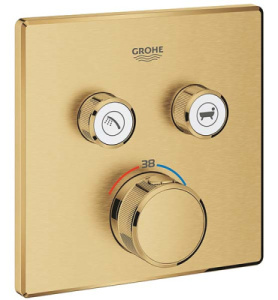 Смеситель встраиваемый Grohe Grohtherm SmartControl	29124GN0 термостатический, холодный рассвет матовый