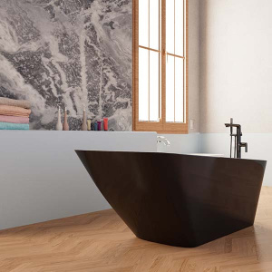 Акриловая ванна Frank F6106 White / Black, 170х80, белый, черный