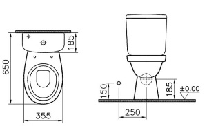 Напольный унитаз Vitra Norm Fit 9844B099-7200, белый
