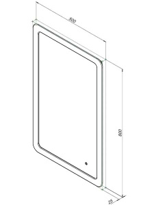 Зеркало Aquanet Ирис 50 / 60 / 70 / 80 / 90 / 100 Led, 50х80
