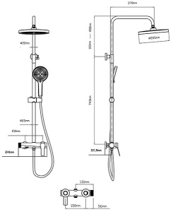 Душевая стойка Vincea Arco VSFS-4AR1BM