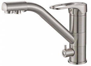 Смеситель для кухонной мойки Zorg Steel Hammer SH 321 под фильтр, сатин