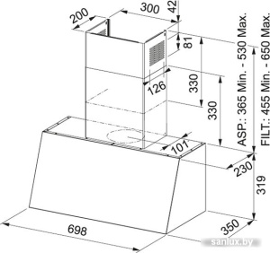 Кухонная вытяжка Franke Trendline Plus BK 70 321.0536.200 фото 1