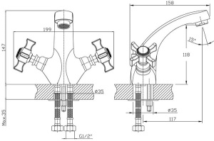 Смеситель для умывальника Haiba HB1024