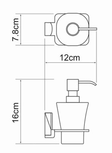 Дозатор для жидкого мыла Wasserkraft Exter K-5299