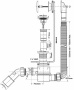 Сифон для ванны McAlpine HC2600CLAB Click Clack