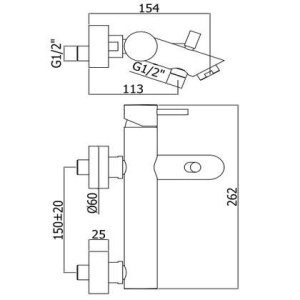 Смеситель для ванны Paffoni Light LIG022ST