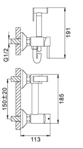 Смеситель для биде Frap F7503-9