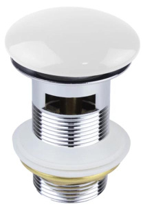Сифон для умывальника McAlpine HC2 с донным клапаном Roxen P01W (white) с переливом и гофрой