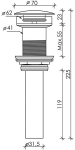 Донный клапан CeramicaNova CN2000MB