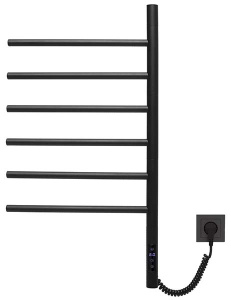 Полотенцесушитель Vincea VTD-1S2CBE / VTD-1S2CGE электрический, 43х80 6 перекладин, графит