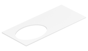 Столешница Belux LUNA-JAZZ-EL540 НП120 / НП140 белый матовый Solid Surface, 120, белый матовый