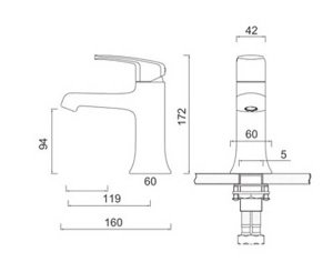 Смеситель для умывальника Gerhans K11006