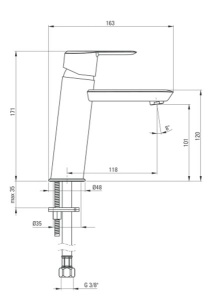 Смеситель для умывальника Deante Arnika Titanium BQA_D20M