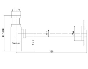 Сифон для умывальника Abber Rechteck AF0031W