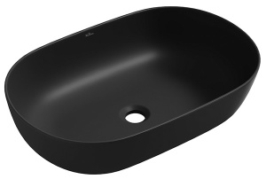 Умывальник Wellsee Chic Riviera 326808000 / 326811000 / 326814000, 48х36, черный матовый