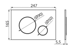 Кнопка для инсталляции Alca Plast M670 / M671 / M672, белый глянцевый