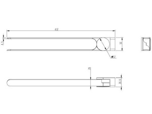 Держатель для полотенец Grocenberg AC0055 хром