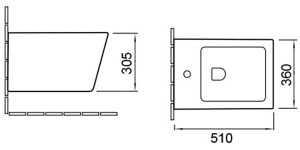 Подвесное биде Vincea Q-Line VB1-12G1B