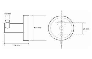 Крючок Bemeta Graphit 156106032 двойной