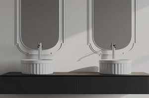 Умывальник Belux Колизей Кл 380 белый матовый Solid Surface