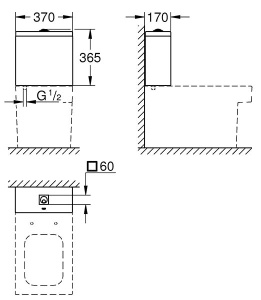 Бачок для унитаза Grohe Cube Ceramic 39490000