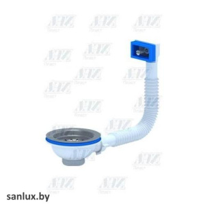 Перелив Ани для мойки 3 1/2" с прямоуг. вертик. корпусом N305S